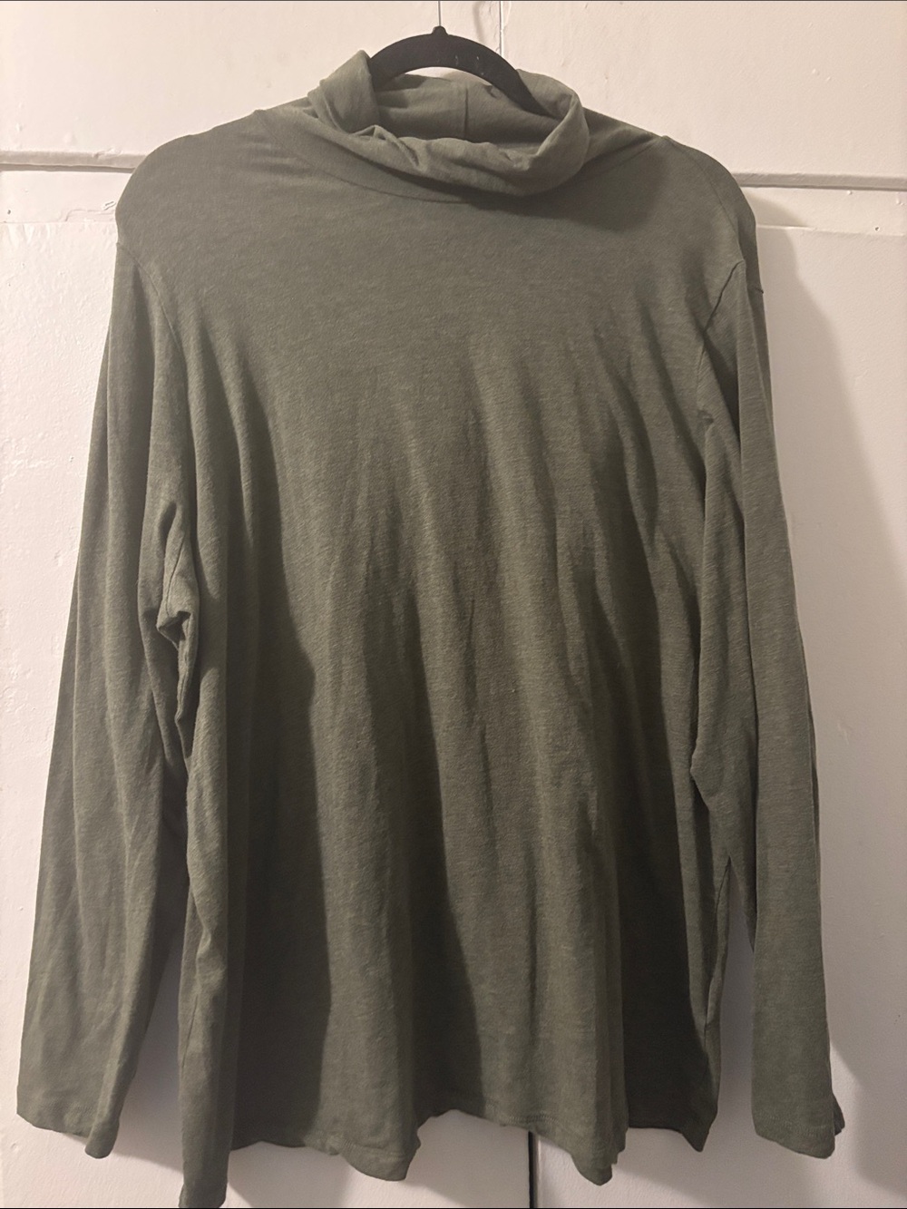 Lands' End Men's Olive Turtleneck Sweater